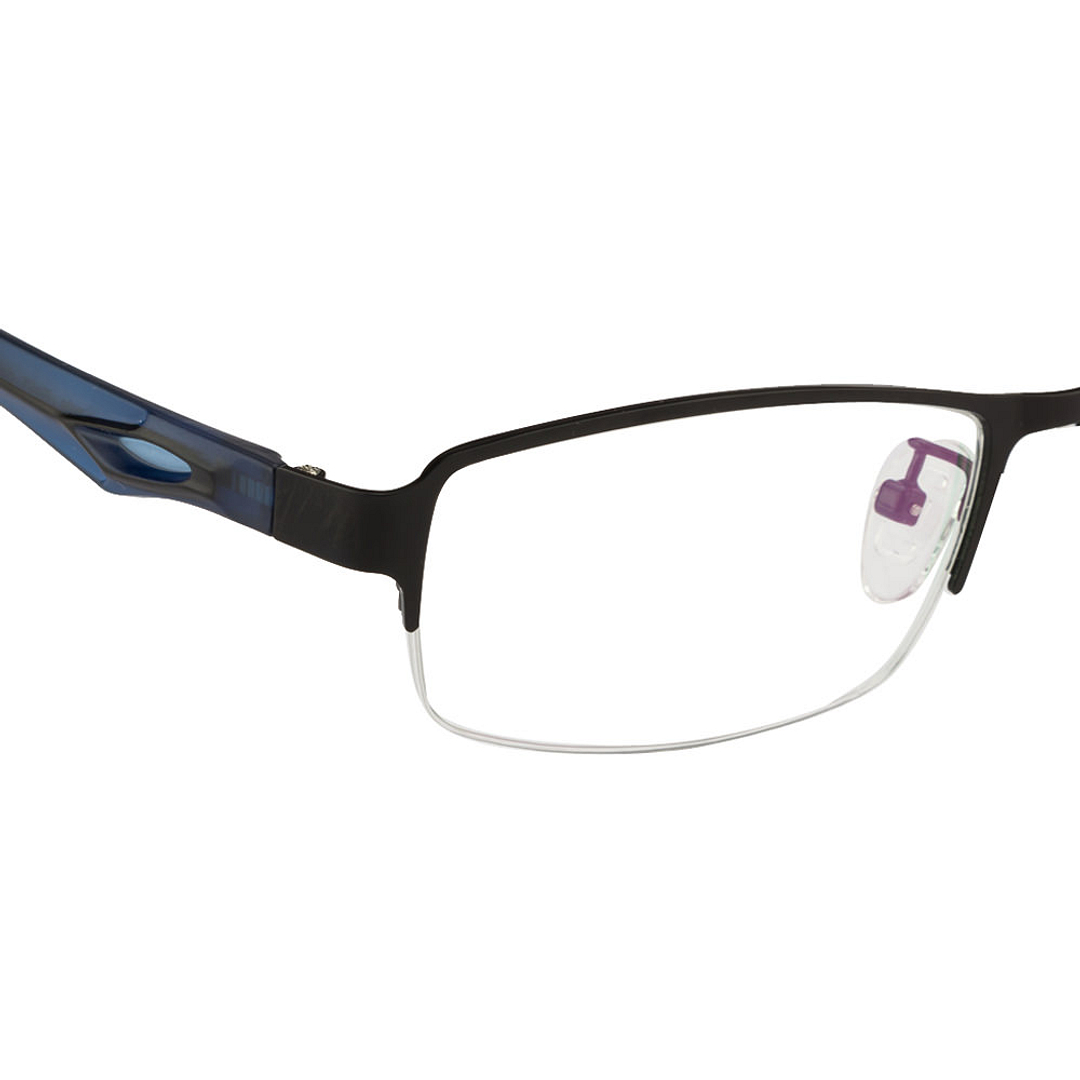 Lenskart Air Online Black Blue Half Rim Rectangle left side