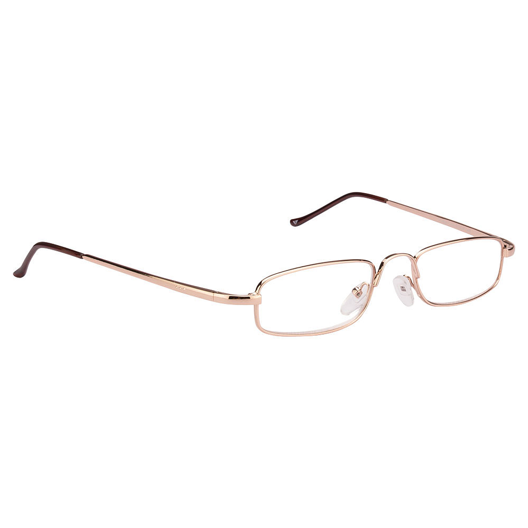 Lenskart READERS Gold Golden Brown Full Rim Rectangle Lenskart READERS VC 6967 Only for 3 5 Prefitted Powers left side