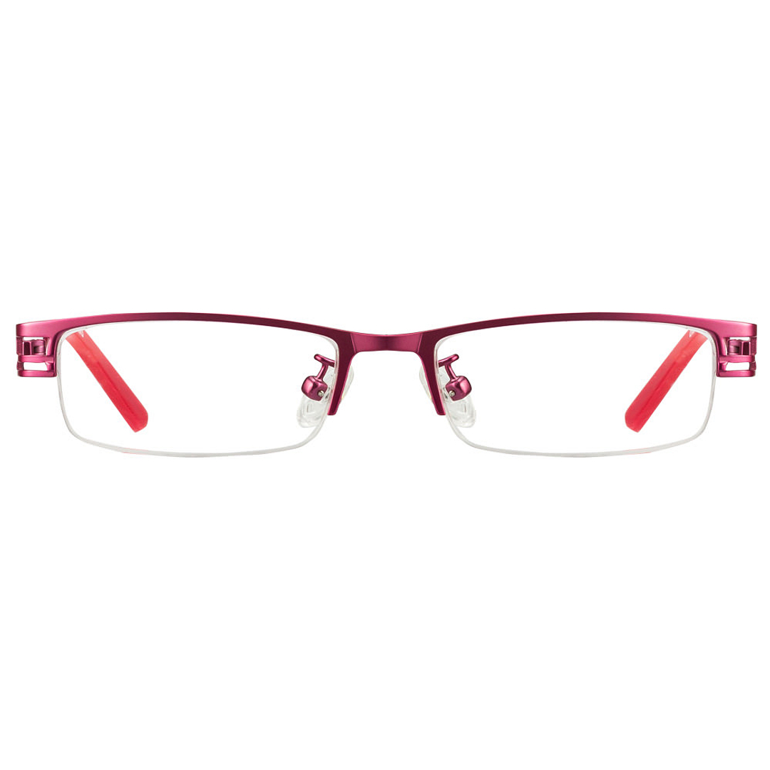 BRANDED Pink Half Rim Rectangle left side