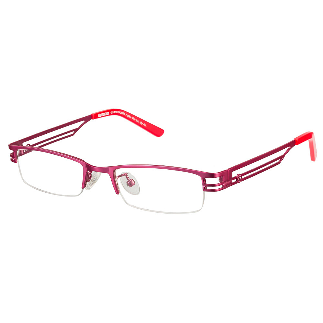 BRANDED Pink Half Rim Rectangle right side