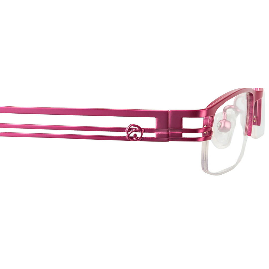BRANDED Pink Half Rim Rectangle right side