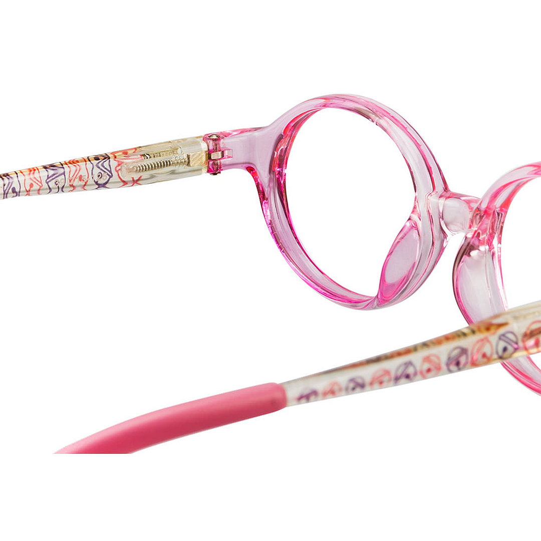 BRANDED Pink Full Rim Round left side