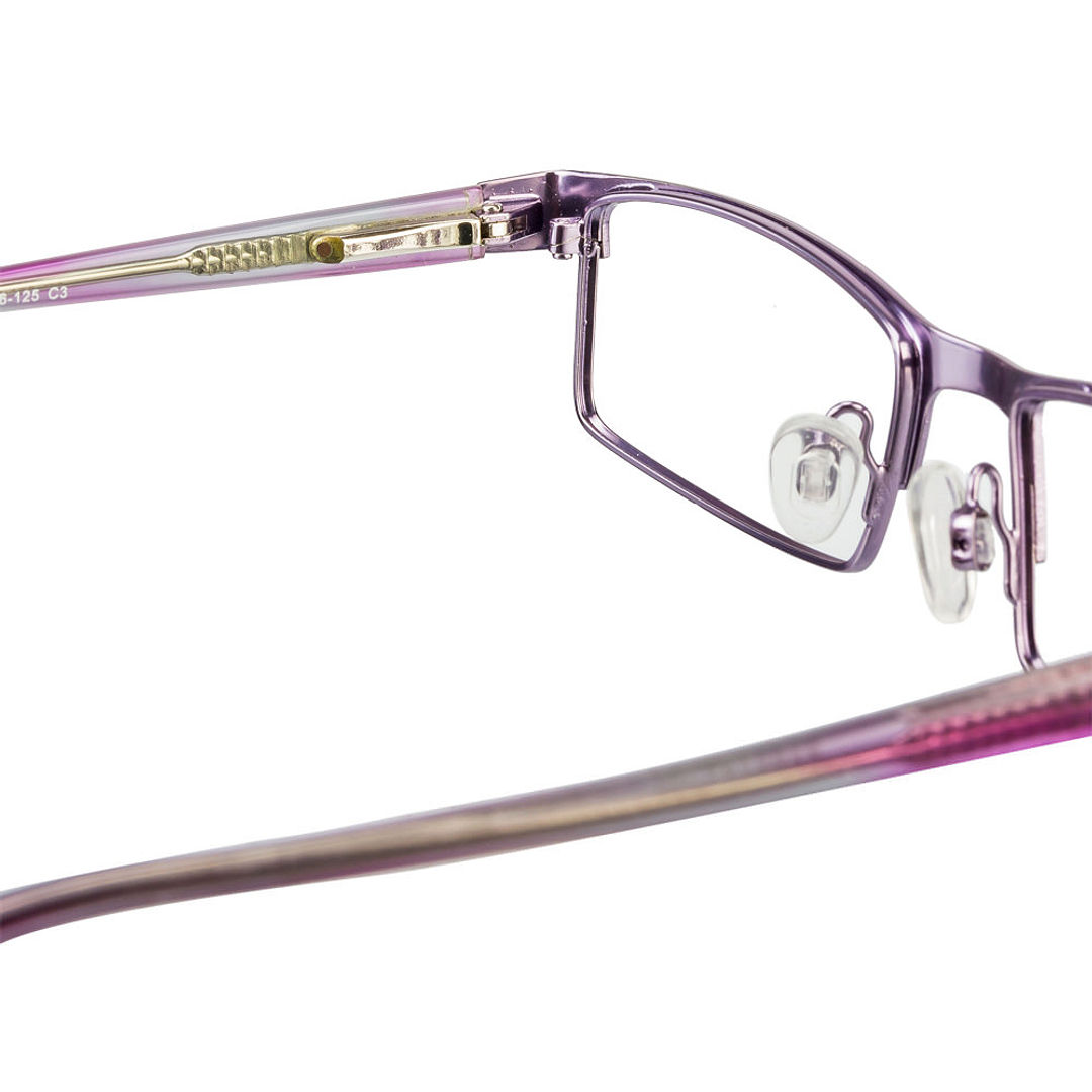 BRANDED Purple Full Rim Rectangle left side