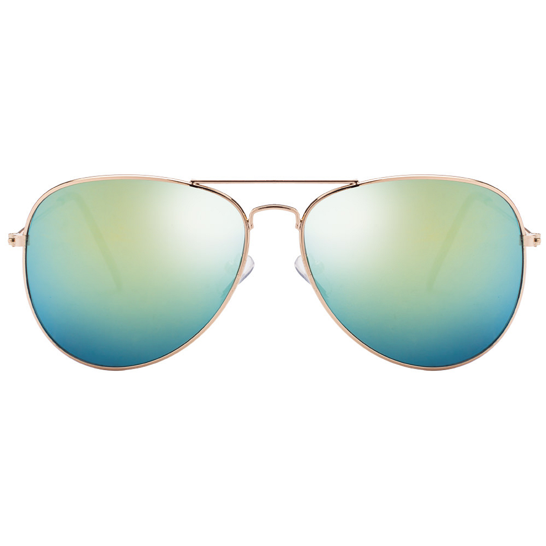 BRANDED Gold Full Rim Aviator left side