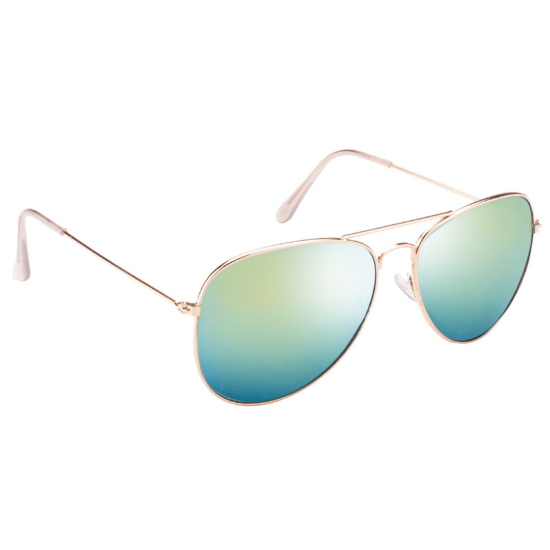 BRANDED Gold Full Rim Aviator left side