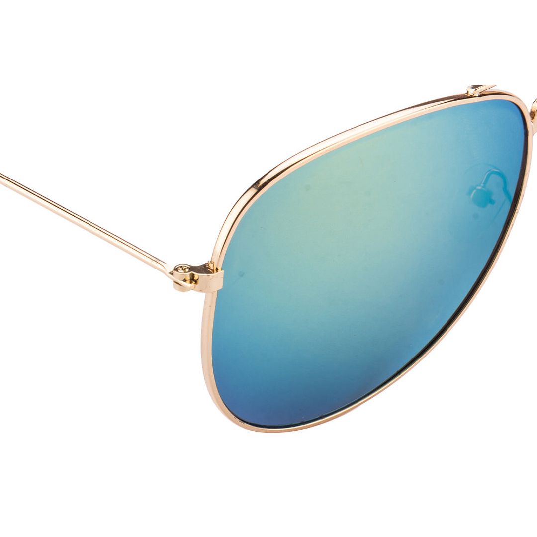 BRANDED Gold Full Rim Aviator left side