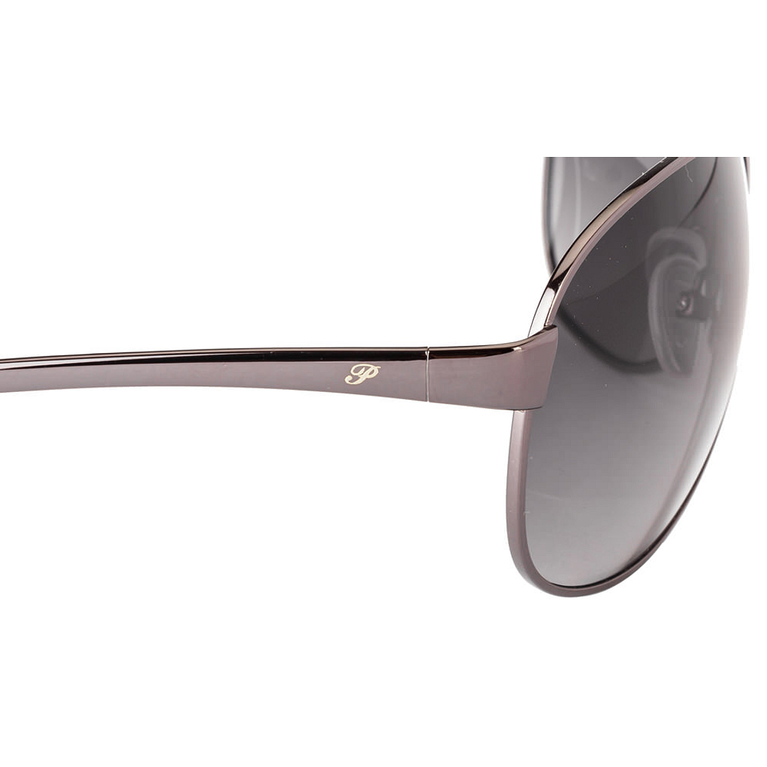 BRANDED Mid Gunmetal Full Rim Aviator left side