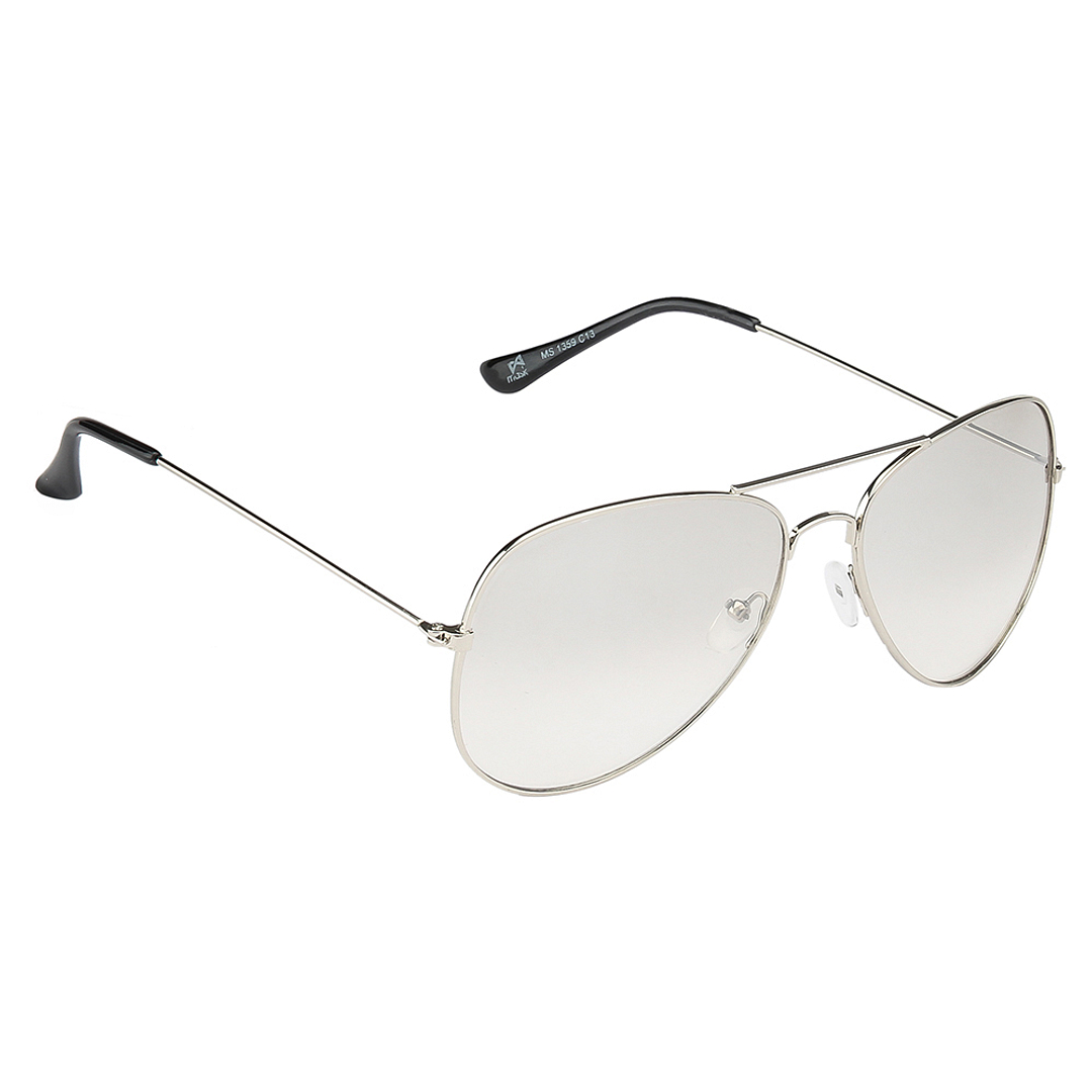 BRANDED Silver Full Rim Aviator right side