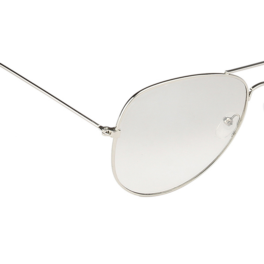 BRANDED Silver Full Rim Aviator right side