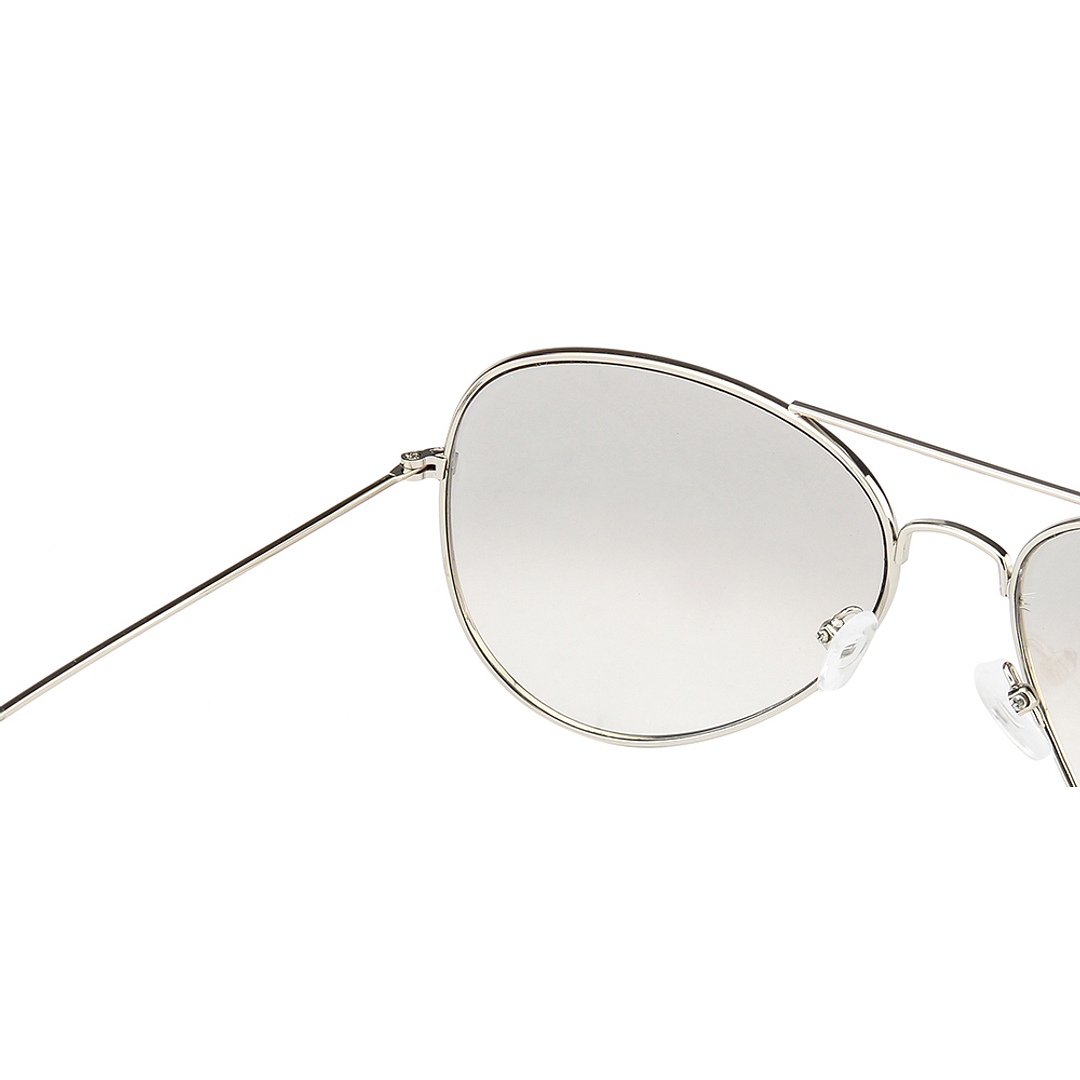 BRANDED Silver Full Rim Aviator left side