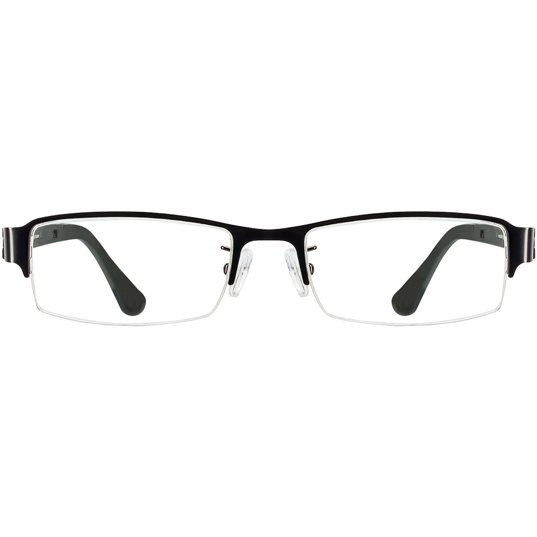 Buy Gunmetal Black Half Rim Rectangle Lenskart Air Online Air