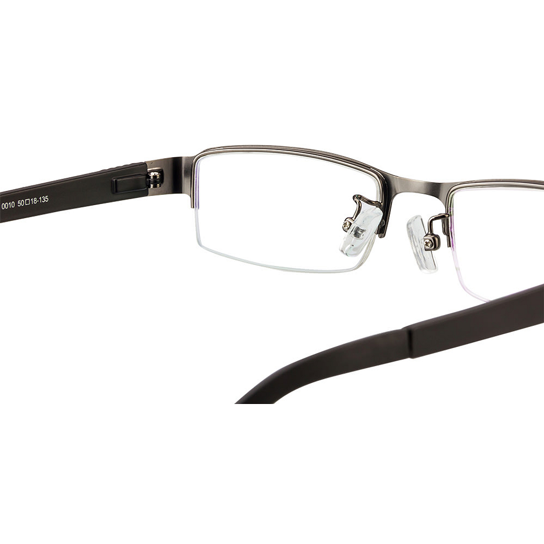 Buy Gunmetal Black Half Rim Rectangle Lenskart Air Online Air