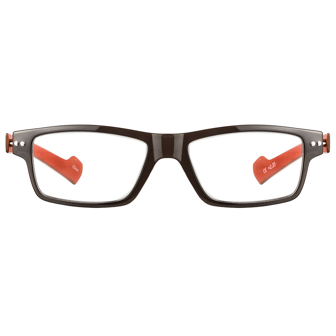 BRANDED Brown Orange Full Rim Square 1-2-C 987 Reading    Only For Plus Power right side