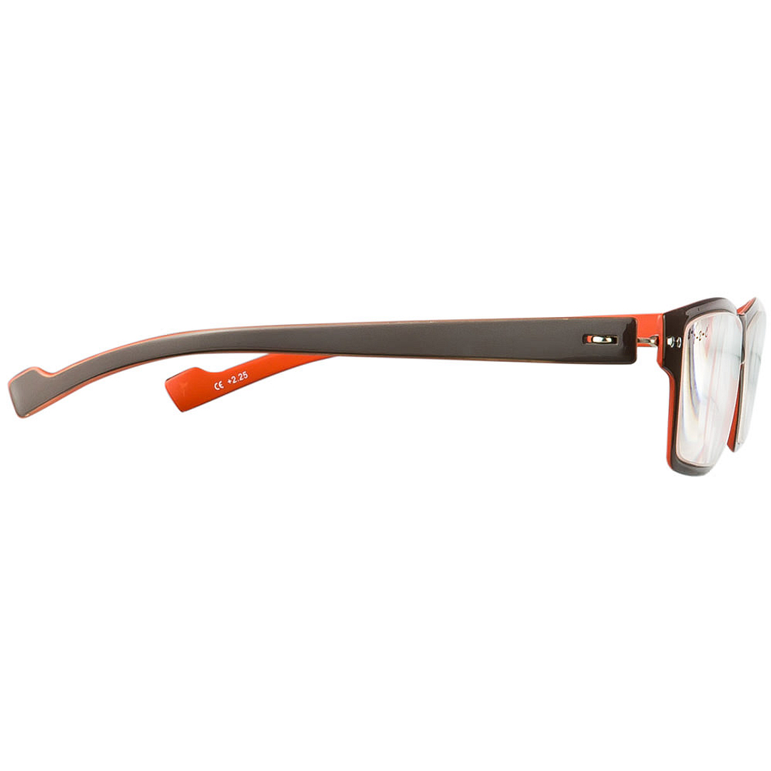 BRANDED Brown Orange Full Rim Square 1-2-C 987 Reading    Only For  75 Power right side
