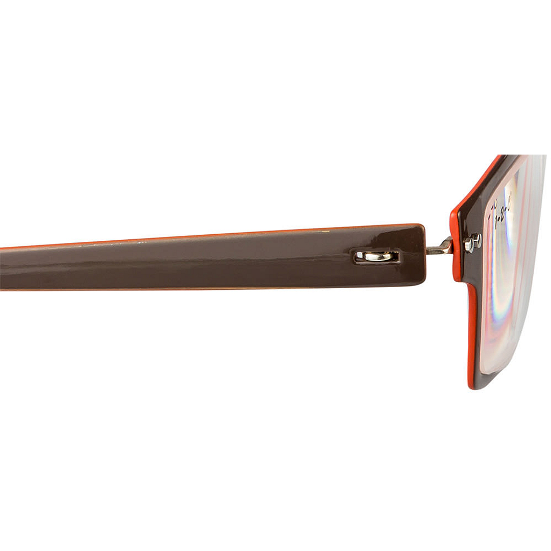 BRANDED Brown Orange Full Rim Square 1-2-C 987 Reading    Only For Plus Power left side