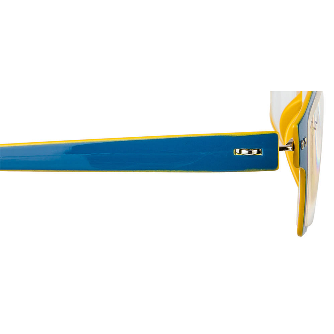 BRANDED Blue Yellow Full Rim Square 1-2-C 987 Reading    Only For Plus Power left side