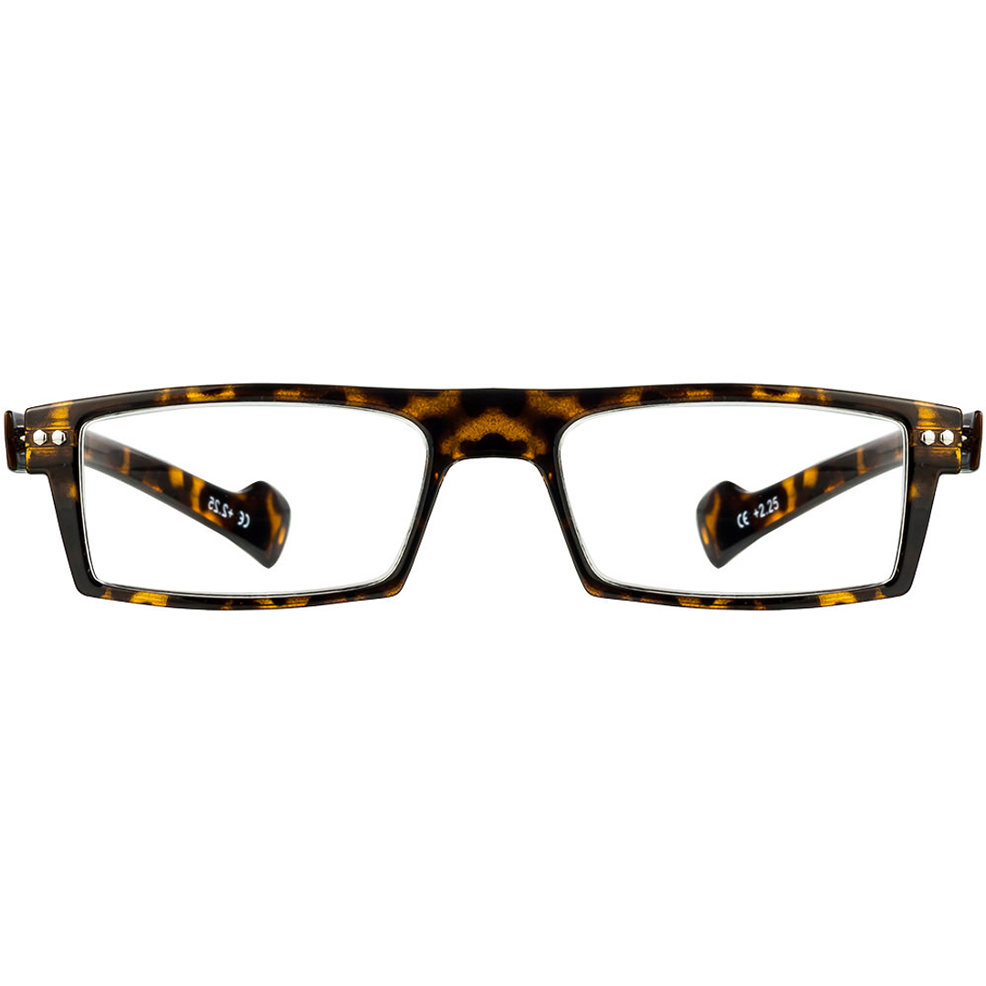 BRANDED Tortoise Full Rim Rectangle 1-2-C 1067 Reading    Only For Plus Power right side
