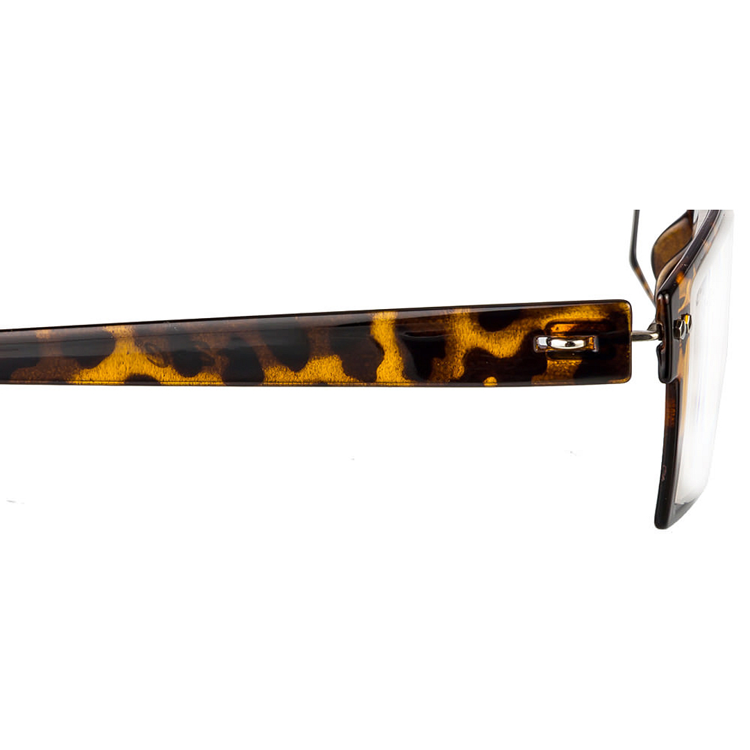 BRANDED Tortoise Full Rim Rectangle 1-2-C 1067 Reading    Only For Plus Power left side