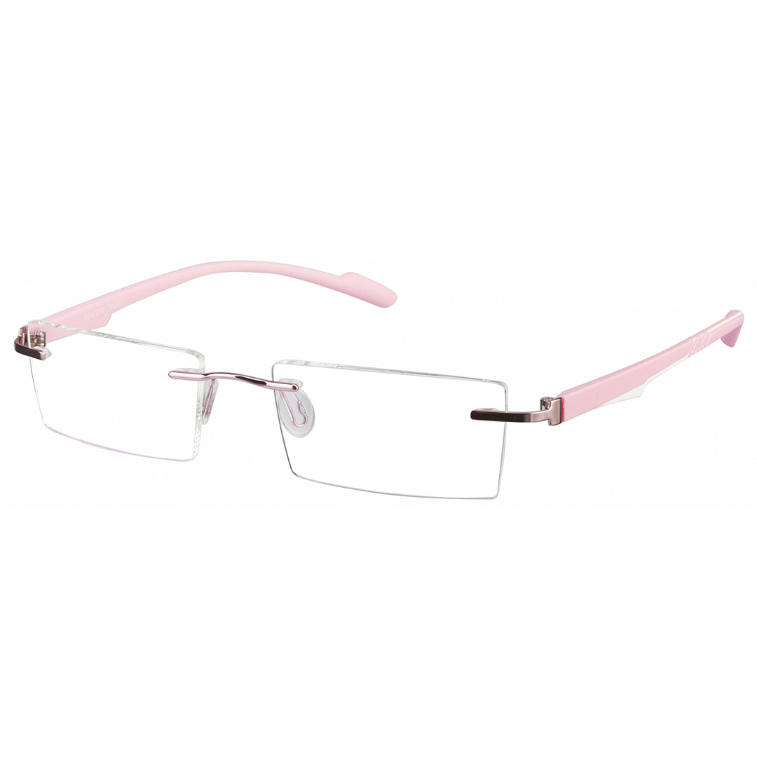 Lenskart Air Online Baby Pink Rimless Rectangle right side