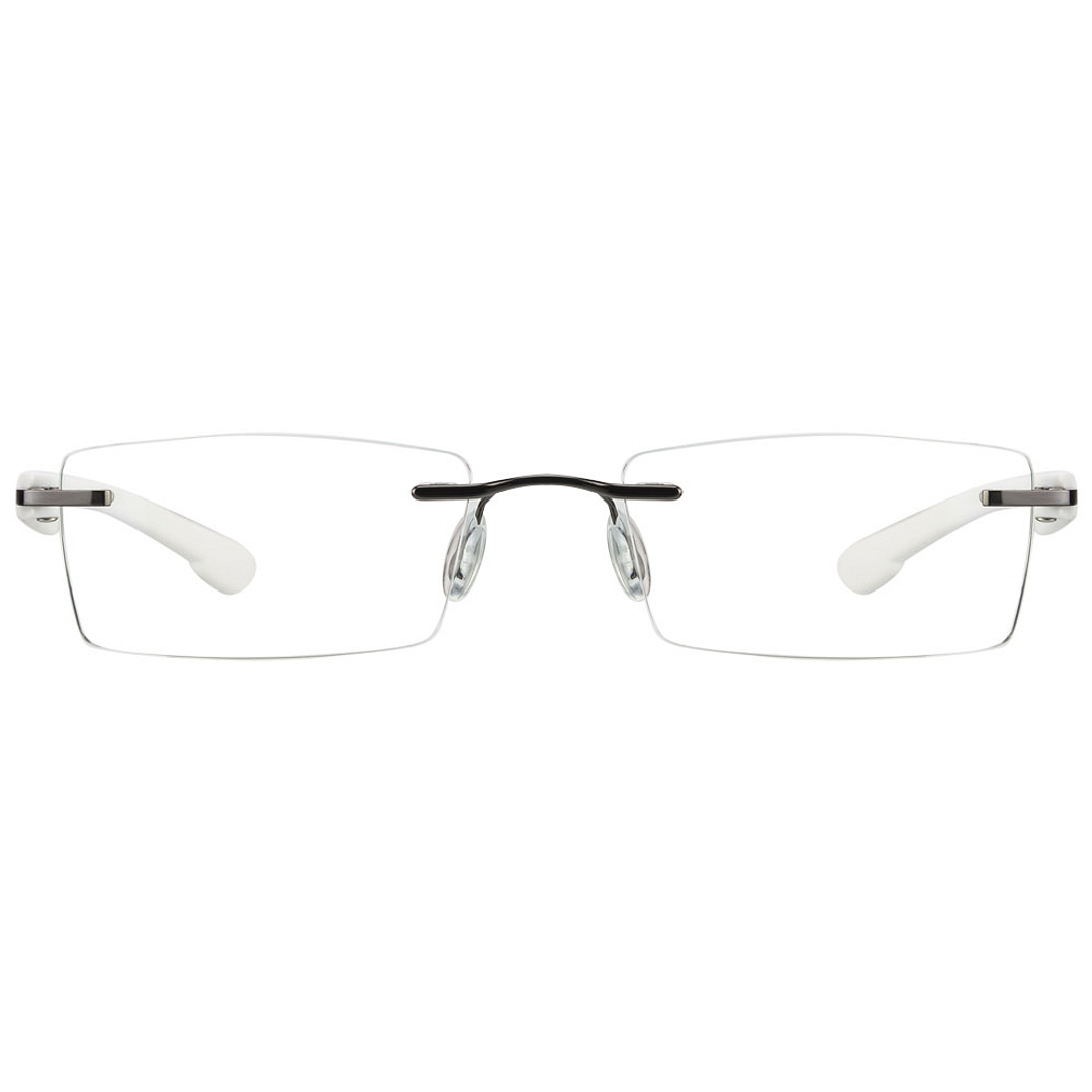 Lenskart Air Online Light Gunmetal Rimless Rectangle left side