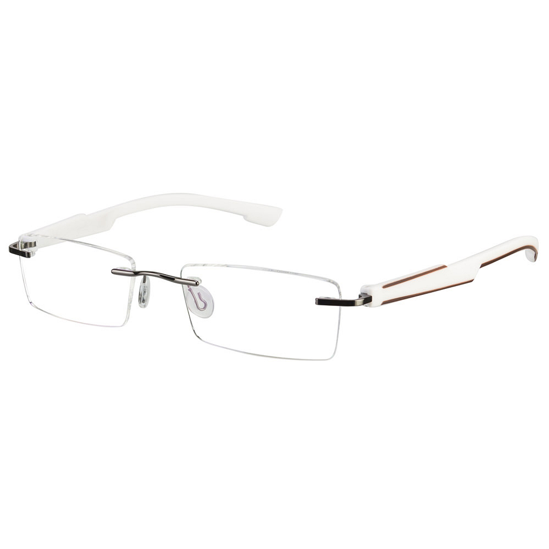 Lenskart Air Online Light Gunmetal Rimless Rectangle right side