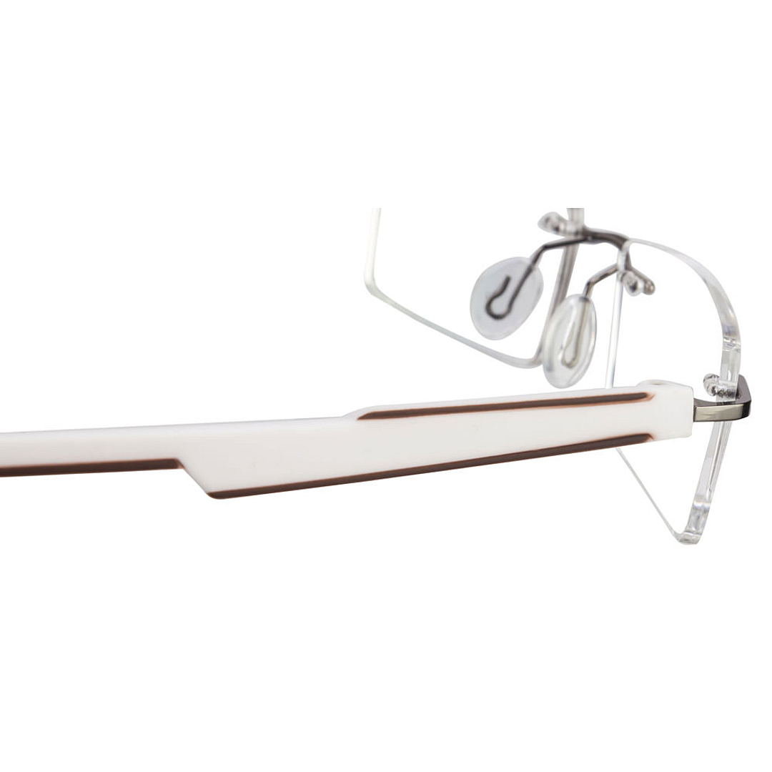 Lenskart Air Online Light Gunmetal Rimless Rectangle right side