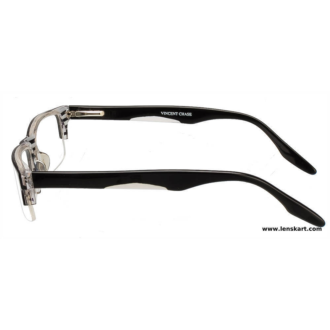 Vincent Chase Online Black Half Rim Rectangle left side