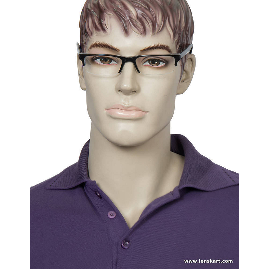 Vincent Chase Online Black Half Rim Rectangle right side
