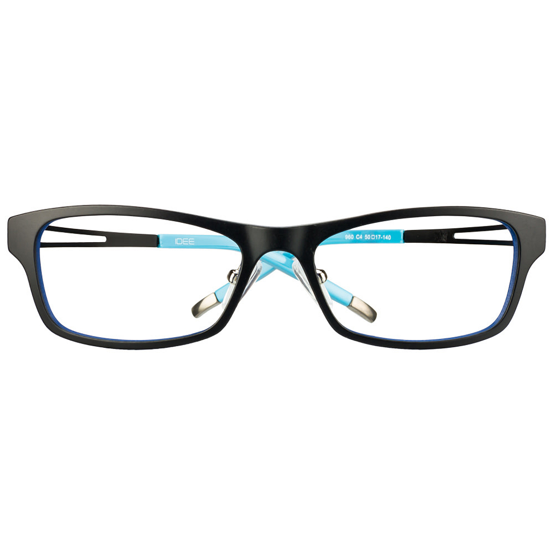 IDEE Black Full Rim Rectangle left side
