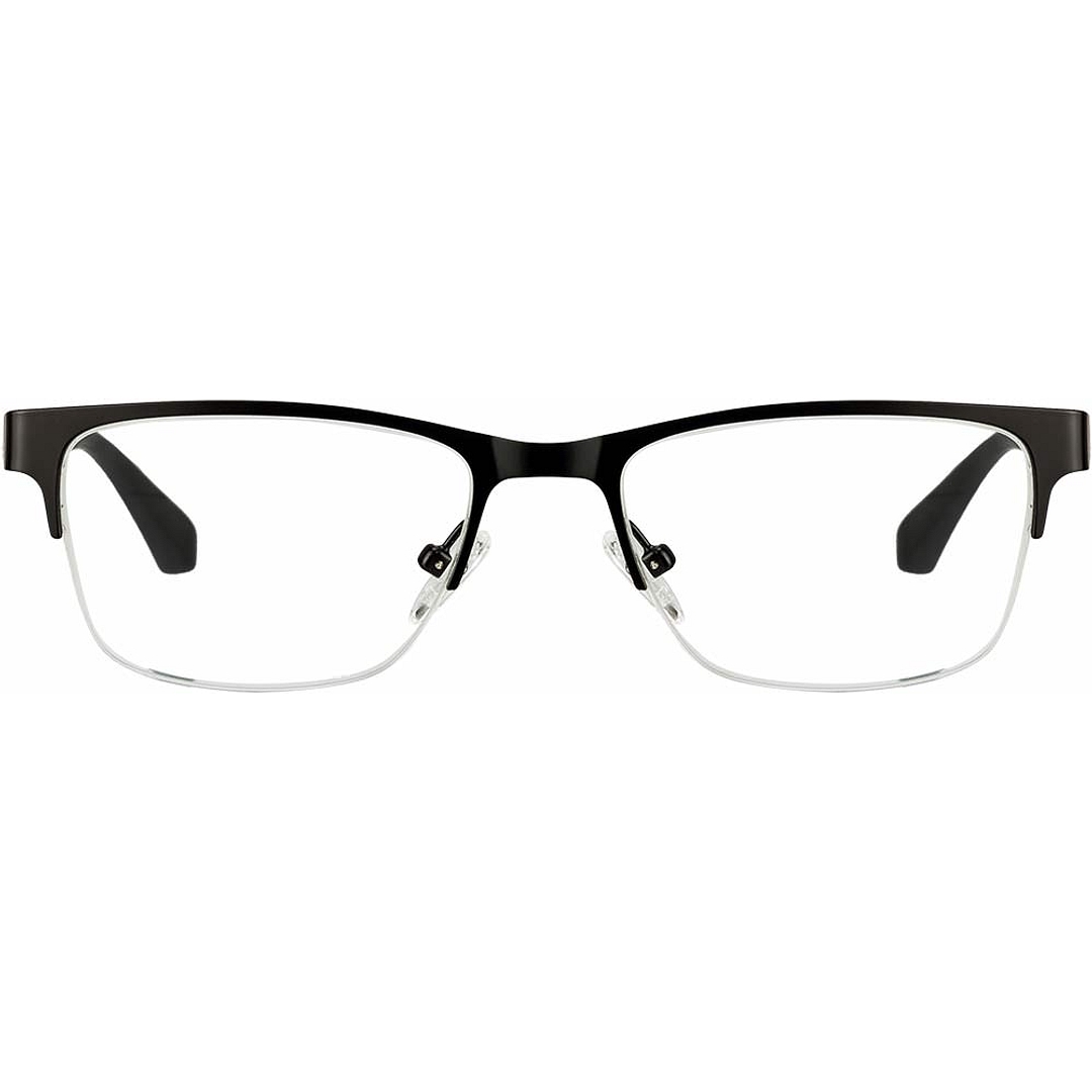 BRANDED Black Half Rim Rectangle left side