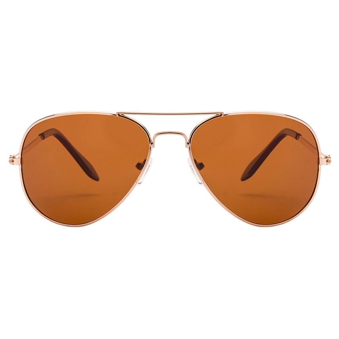 BRANDED Gold Full Rim Aviator left side