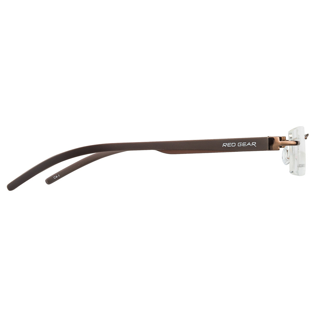 BRANDED Light Brown Rimless Rectangle right side