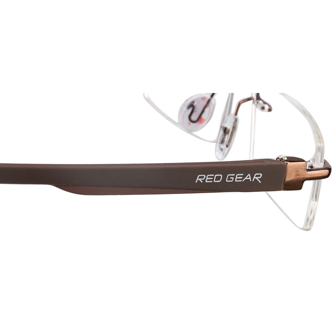 BRANDED Light Brown Rimless Rectangle left side