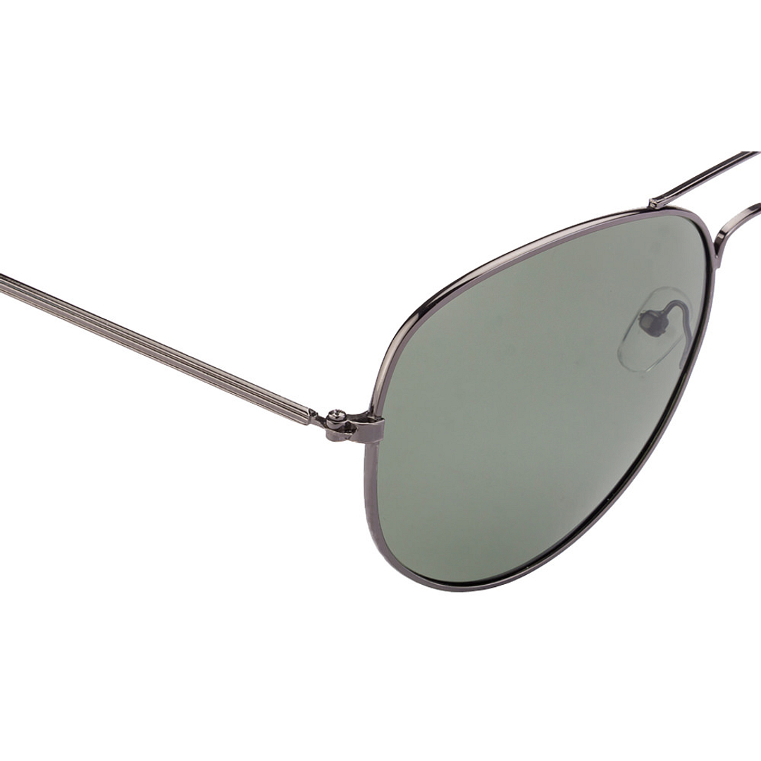 BRANDED Mid Gunmetal Full Rim Aviator left side