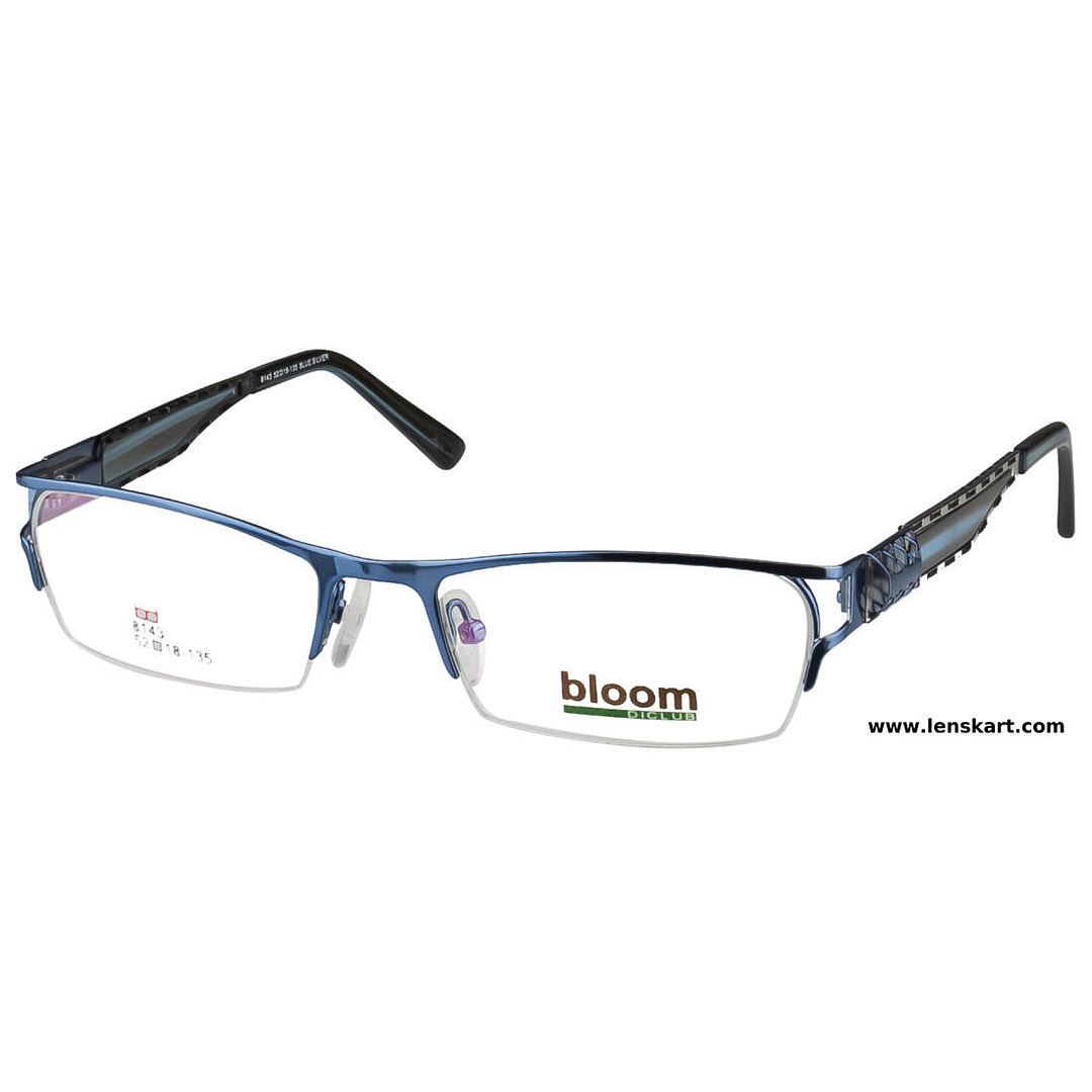 BRANDED Sky Blue Half Rim left side