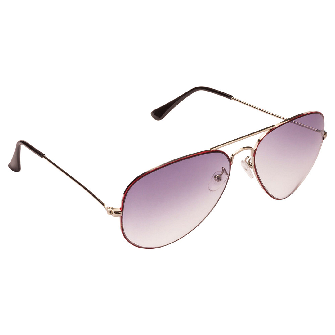 BRANDED Silver Full Rim Aviator left side