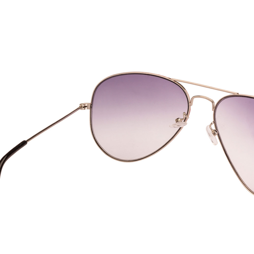 BRANDED Silver Full Rim Aviator right side