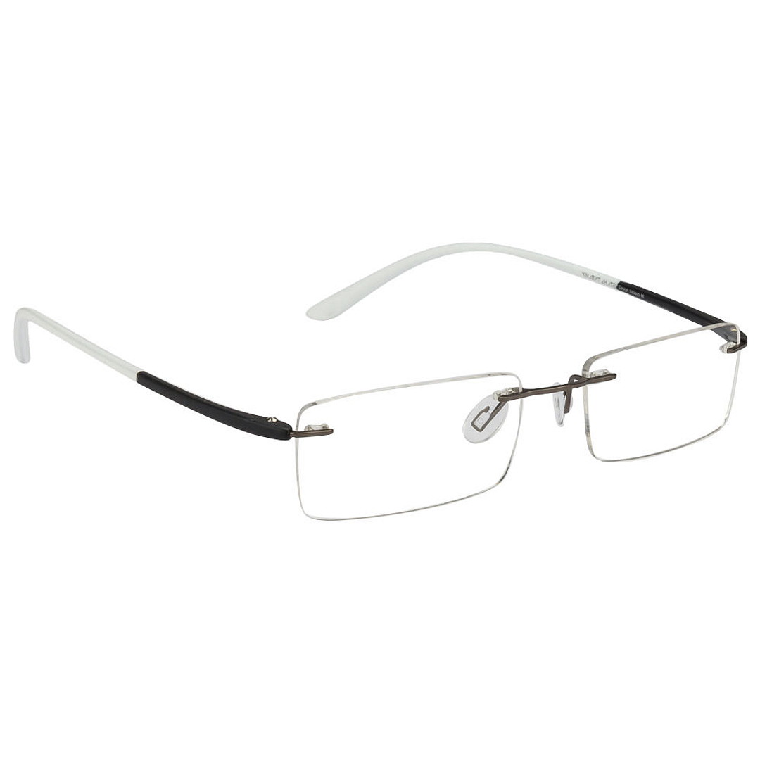 Lenskart Lenskart TOI Special: Gunmetal Black White Rimless Rectangle Lenskart TOI Special OTHERS VC 0353- right side
