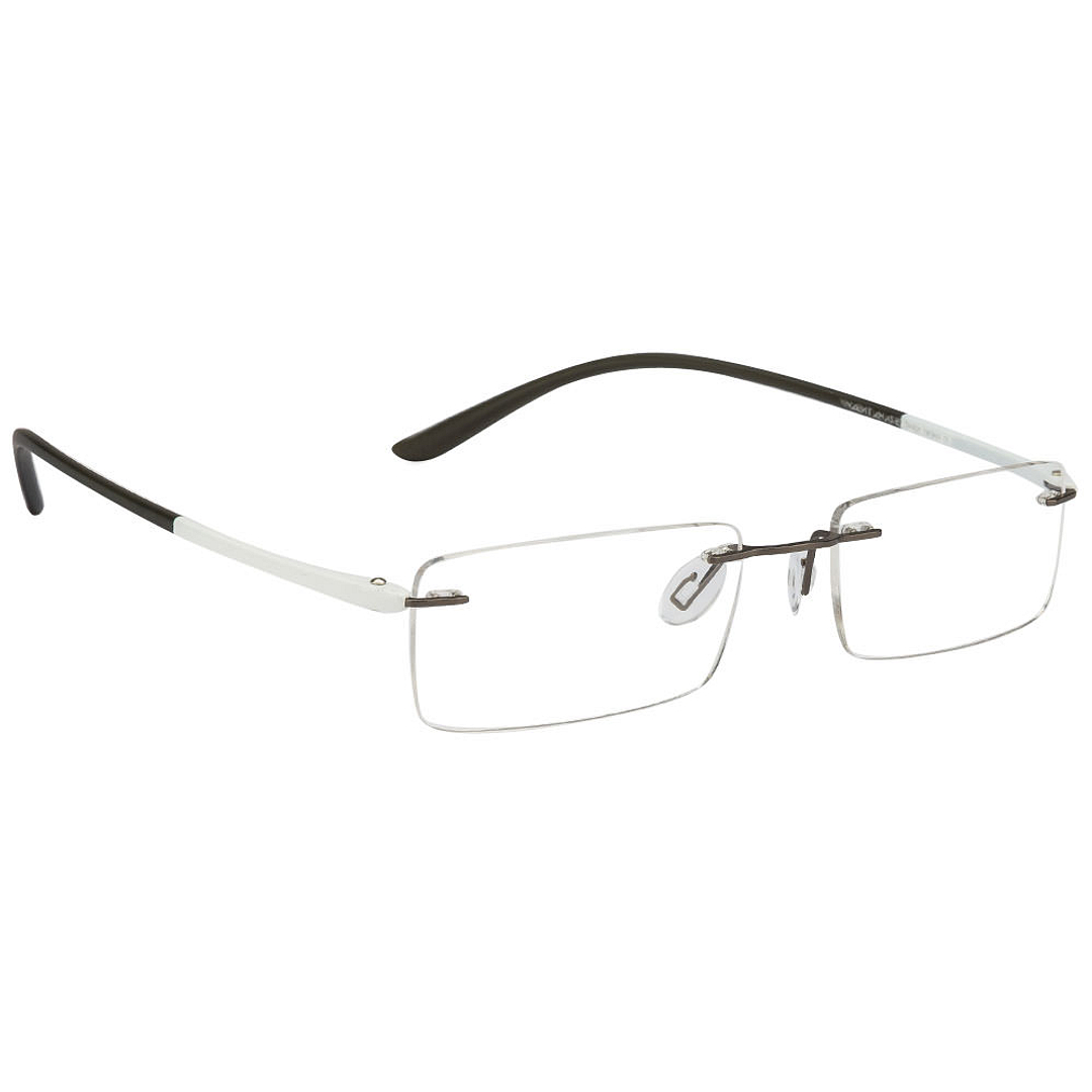 Lenskart Lenskart TOI Special: Gunmetal White Grey Rimless Rectangle Lenskart TOI Special OTHERS VC 0353- left side