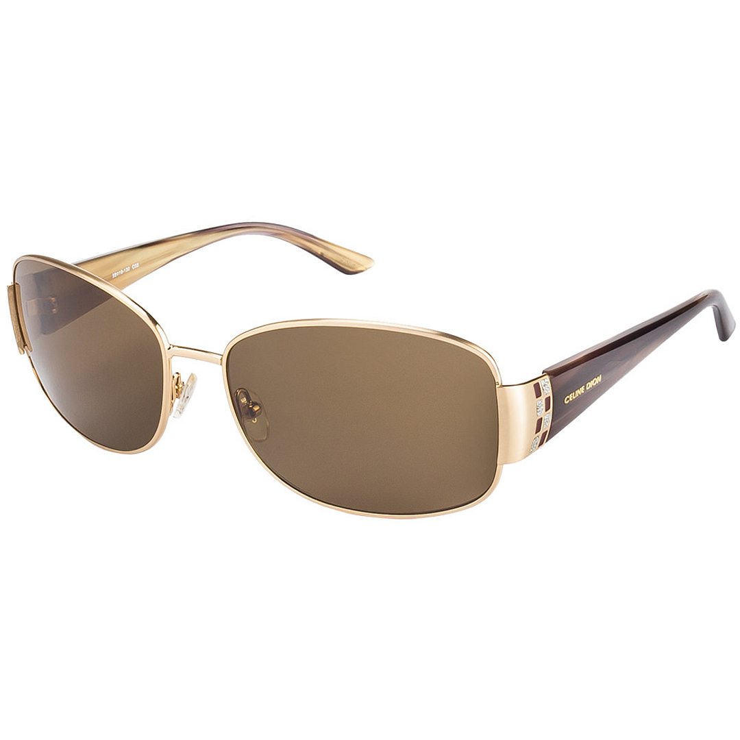 【J31112】Celine Dion CELINE DION EYES CD3122 C02 BROWN EYEGLASSES w/ Crystals 51-17