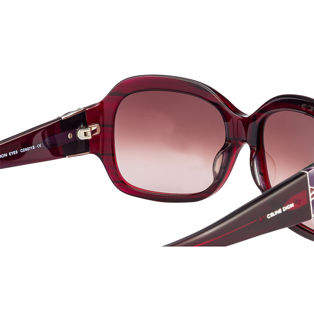 Celine Red Purple Sunglasses Celine SC1533-V56 Unisex Sunglasses in Silver Red w/ Violet  main image 4