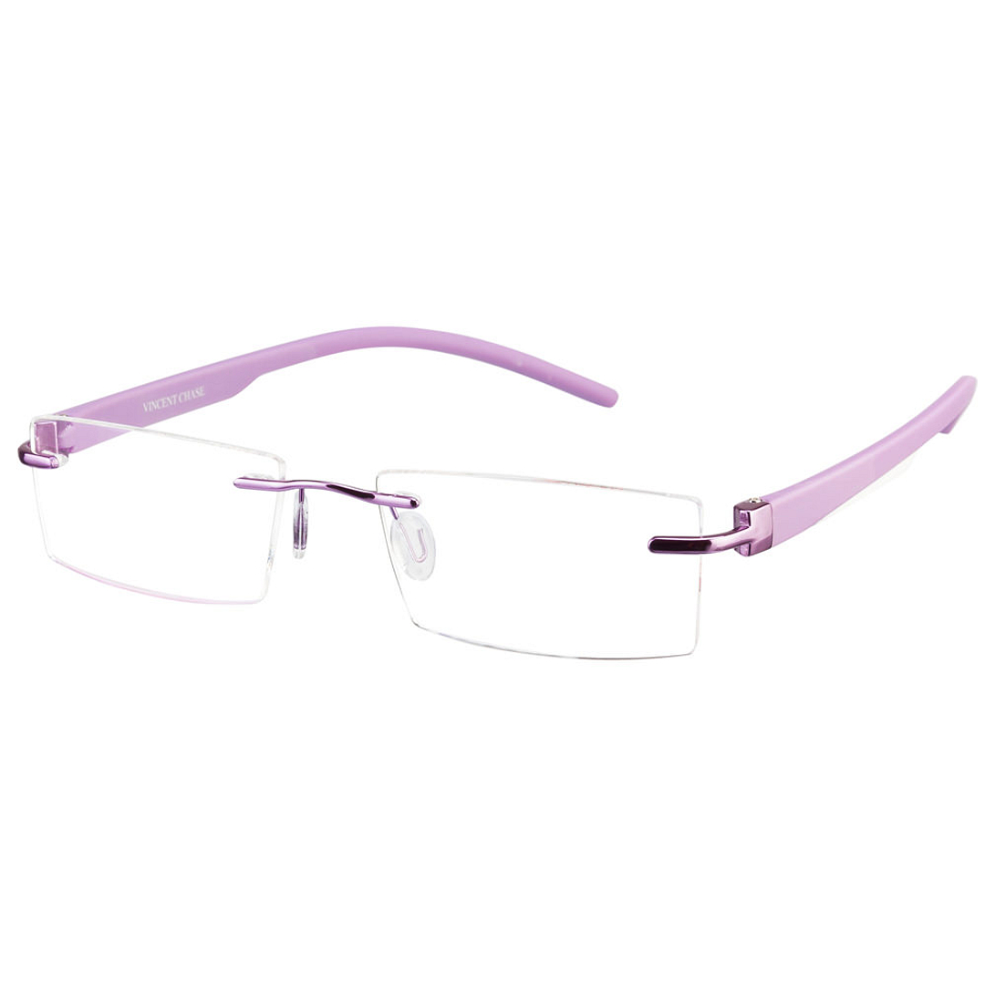 Lenskart Air Online Purple Rimless Rectangle left side