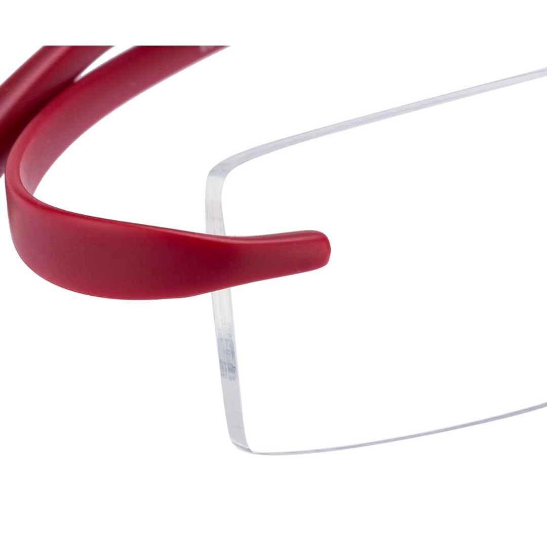 Vincent Chase Online Red Rimless Rectangle left side