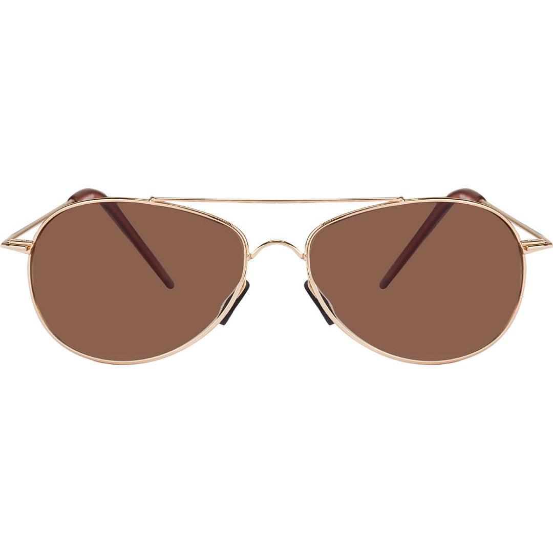 BRANDED Gold Full Rim Aviator left side