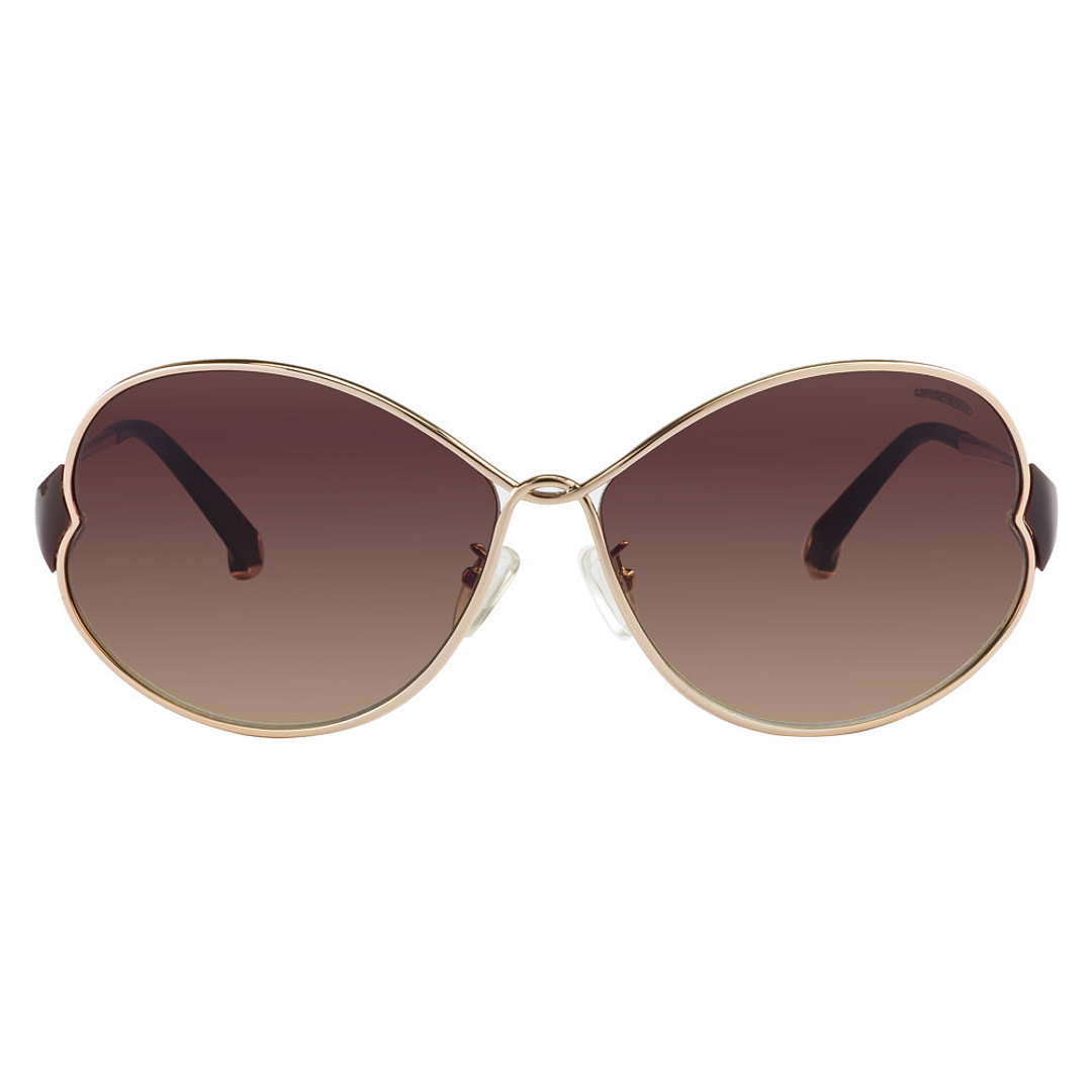 BRANDED Gold Full Rim Oval left side