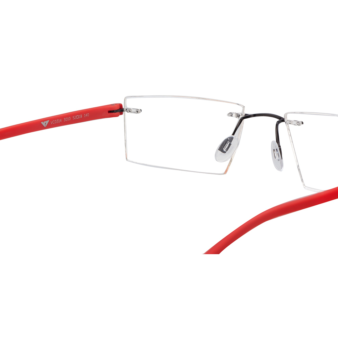 Lenskart Air Online Red Rimless Rectangle right side