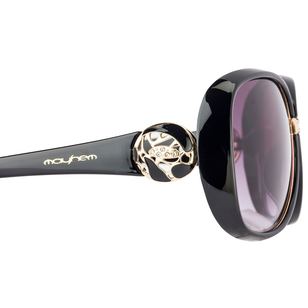 BRANDED Black Full Rim Oval left side