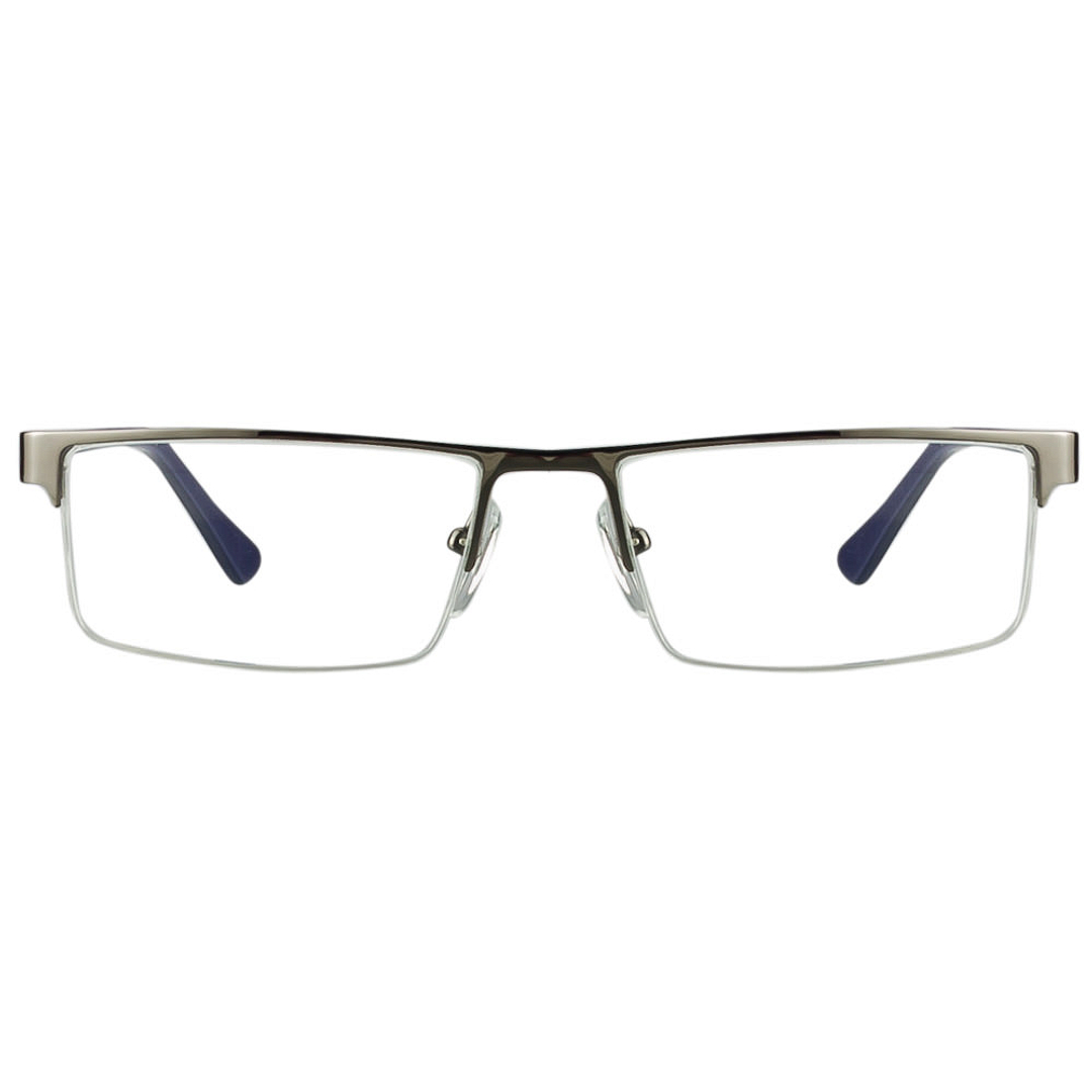Vincent Chase Online Mid Gunmetal Half Rim Rectangle left side