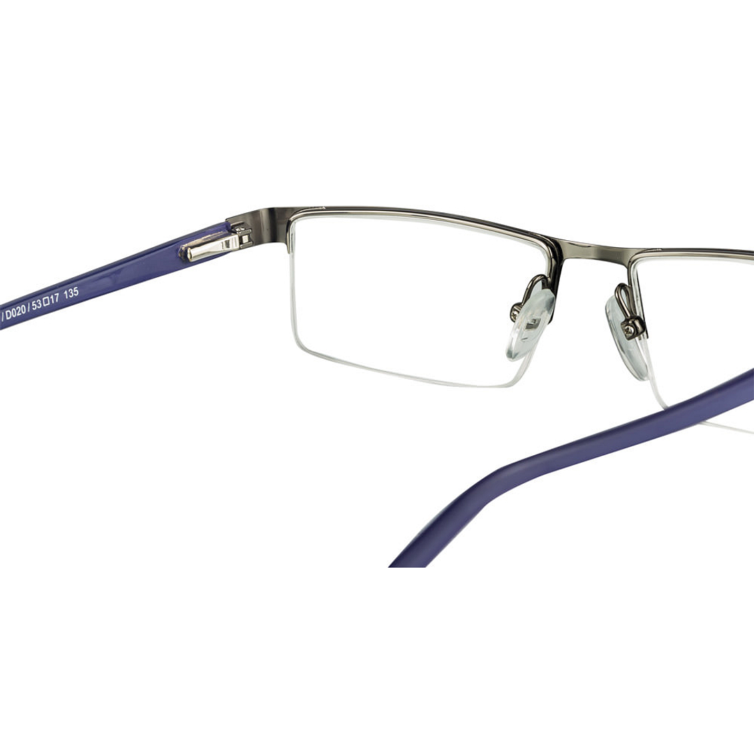 Vincent Chase Online Mid Gunmetal Half Rim Rectangle right side