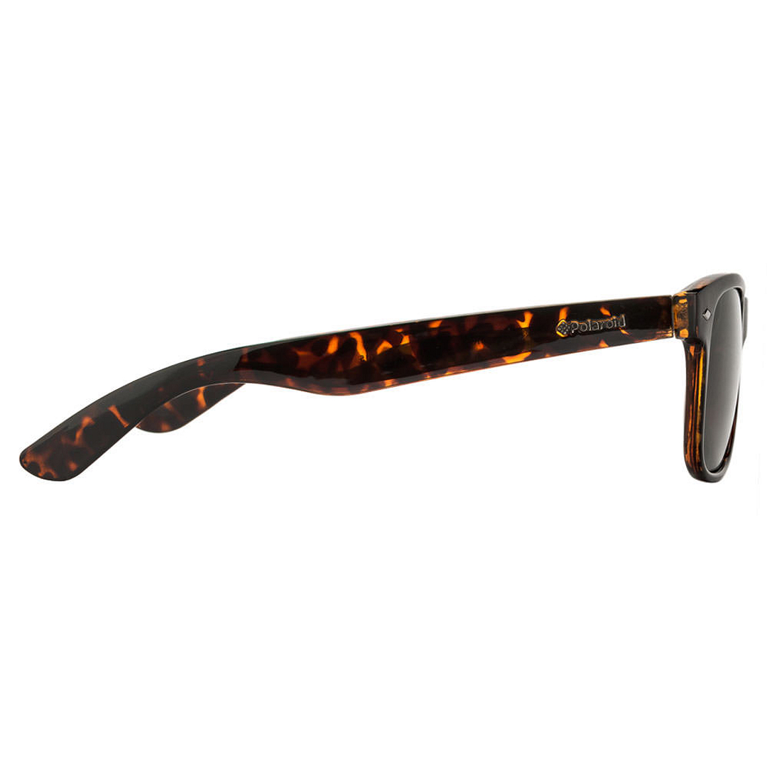 Polaroid Light Brown Full Rim Square left side